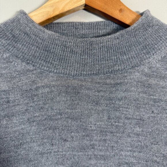 NWOT Giglio Rosso Wool Mock Neck Sweater Pullover Men's XXL Gray Italian Casual - Picture 6 of 12